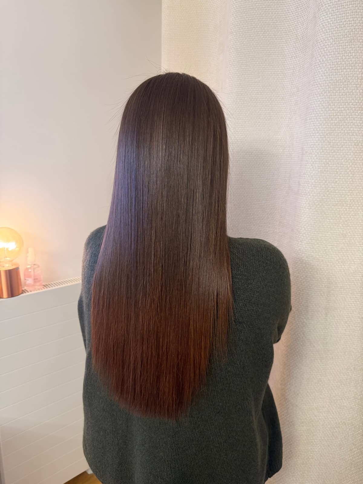 Lissage sur cheveux bruns